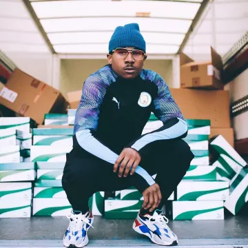 Manchester City Football Training porté par Timal sur le compte Instagram de @timalofficial 