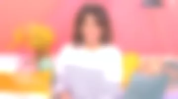 Sweater round neck striped cotton and wool blue and white Faustine Bollaert in It starts today the 13.03.2020