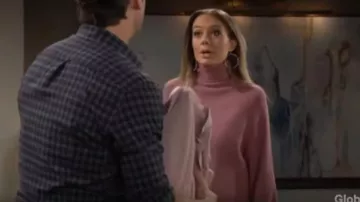 Zara Tricoter des Pulls Avec Attaché les Poignets usés par Abby Newman (Melissa Ordway) comme on le voit sur les Jeunes et Les Agités 12 Mars 2020