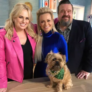 Maria Crop Leather Look Biker Jacket worn by Rebel Wilson on the Instagram account @rebelwilson