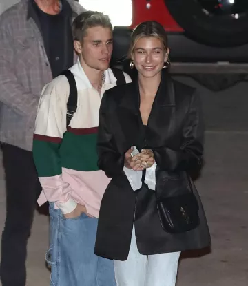 Marina moscone Noir Surdimensionné Boyfriend Blazer de Hailey Baldwin sur l'Instagram account @haileybieber 13 Mars 2020