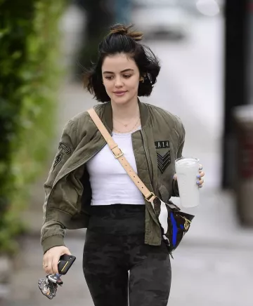Givenchy Dog Keyring worn by Lucy Hale Los Angeles March 14, 2020