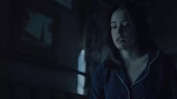 Navy Cotton Pajamas worn by Josie Saltzman (Kaylee Bryant) in Legacies Season 2 Episode 14