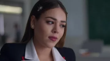 Earrings sun worn by Lucrecia (Danna Paola) in the series Elite (S02E02)