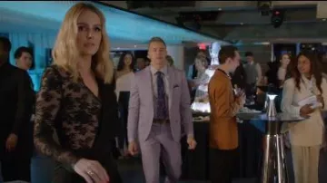 Black Wrap Front Jump­suit worn by Laura Fine-Baker (Monet Mazur) in All American Season 2 Episode  16
