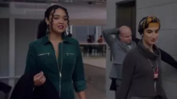Dark Green Cor­duroy Jump­suit worn by Kat Edison (Aisha Dee) in The Bold Type Season 4 Episode 8
