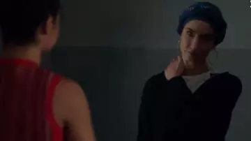 Black V Neck Sweater worn by Adena El Amin (Nikohl Boosheri) in The Bold Type Season 4 Episode 8