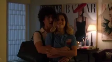 Blue Flag Em­broi­dered Po­lo Top worn by Cayetana (Georgina Amorós) in Elite Season 3 episode 6