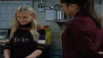 Zara Striped Turtle­neck Sweater worn by Faith as seen on The Young and the Restless March 16, 2020