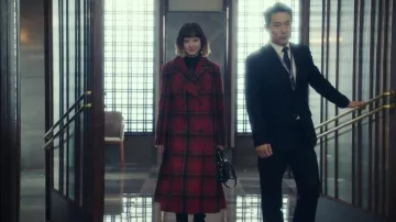 Red Check Coat worn by Jo Yi Seo (Kim Da-mi) in Itaewon Class Episode 8