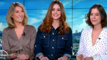 The combination straight belted jean gross, Caroline Munoz in William at noon