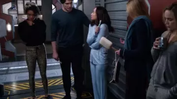 Leop­ard Draw­string Leg­gings worn by Maisie Richardson-Sellers  DC's Legends of Tomorrow  Season 5 Episode 8