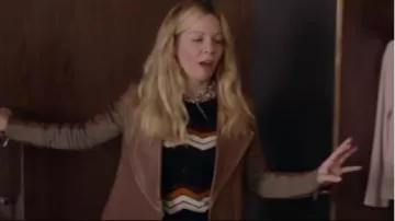 & other stories Navy Chevron Sweater worn by Rose (Fiona Button) in The Split Season 2 Episode 5