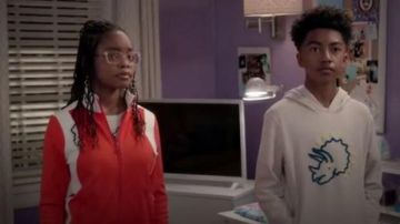 White Dinosaur Hoodie worn by Jack Johnson (Miles Brown) in black-ish Season 6 Episode 18