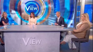 Racil Two-tone Wool Blend Blaz­er worn by Meghan McCain on The View March 18, 2020