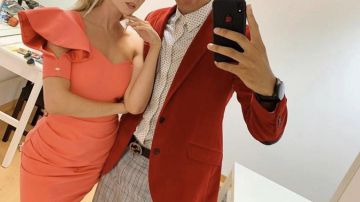 The coral dress worn by Ester Expósito on a post-Instagram