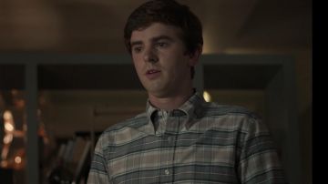 Plaid Blue Shirt worn by Dr. Shaun Murphy (Freddie Highmore) as seen in The Good Doctor