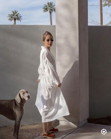Maxi Vestido de Candice Mathis en la cuenta de Instagram @collectivelycandice