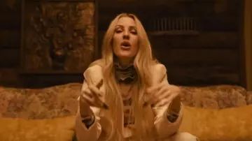 Brown top worn by Ellie Goulding in Ellie Goulding, blackbear - Worry About Me