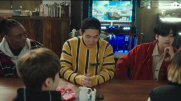 Blan­ket Stitch Dou­ble Coat_Red worn by Park Sae Ro Yi (Park Seo-joon) in Itaewon Class Episode 8