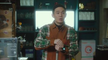 Brown Flame Check Shirt worn by Choi Seung Kwon (Ryu Kyung-soo) in Itaewon Class Episode 6