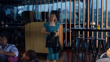 Blue Pencil Skirt worn by Hannah Stern (Nicola Walker) in The Split Season 2 Episode 6