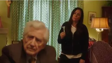 Cut Out Crop Tee worn by Sam Fox (Pamela Adlon) in Better Things Season 4 Episode 4