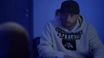 The sweatshirt hoody grey Adidas Originals By Alexander Wang worn by SNO (Franck Gastambide) in Validated (S01E10)