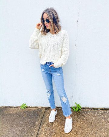 Sweater White of Alexis en la cuenta de Instagram @alexis.belbel