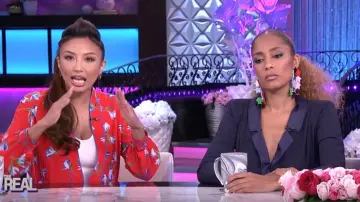 Asos Design Grey Satin Drape Mi­di Dress worn by Amanda Seales on The Real March 24, 2020 