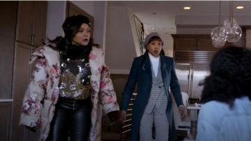 Beige Floral Inhalateur, Manteau porté par les témoins Lyon (Taraji P. Henson) dans l'Empire Saison 6, Épisode 14