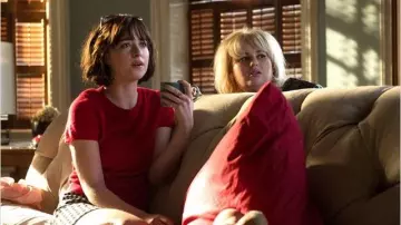 Red t-shirt worn by Alice (Dakota Johnson) as seen in How to Be Single