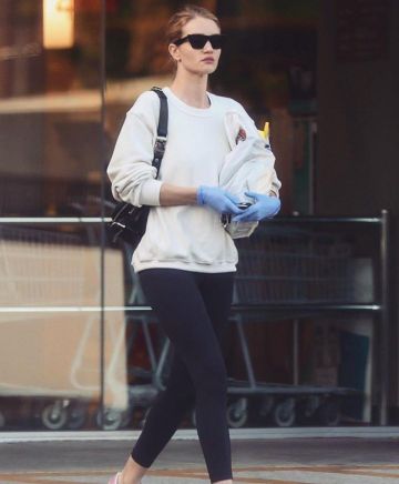 Celine Black Cat Eye Sunglasses worn by Rosie Huntington-Whiteley Rite Aid March 25, 2020
