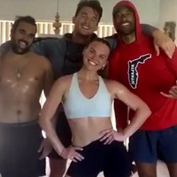Lululemon Aligner des Shorts portés par Hannah Brown séance d'Entraînement le 27 Mars 2020