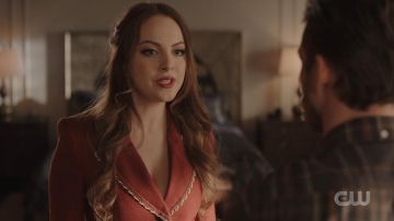 Peter Pilotto Corde Rouge de la Cravate à la Taille Blazer de Fallon Carrington (Elizabeth Gillies) dans Dynastie (S03E15)
