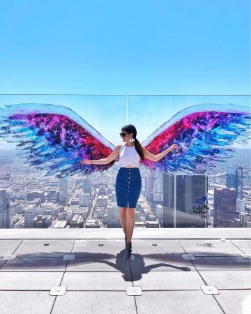 Bb dakota Demin Skirt of Michelle Zuzek on the Instagram account @stylebeacon