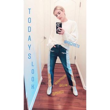 Mango Zipped Leather Ankle Boots worn by Emma Roberts Instagram Story March 29, 2020