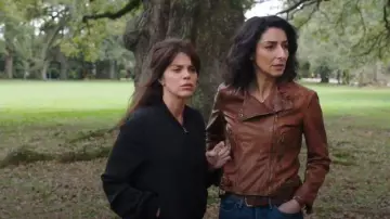 Black Bomber Jacket worn by Tammy Gregorio (Vanessa Ferlito) in NCIS: New Orleans Season 6 Episode 18