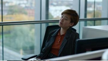 Po­lo Top in Or­ange worn by Eleanor (Katie Leung) in The Nest Season 1 Episode 2