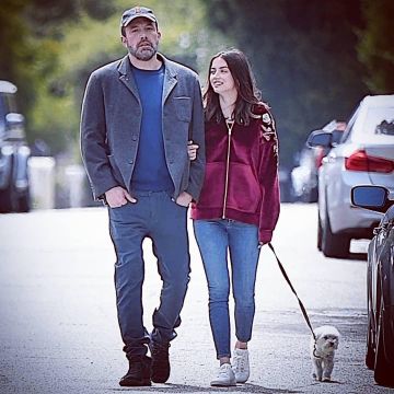 Sandro Ginger Embellished Velvet Hoodie worn by Ana de Armas Los Angeles March 28, 2020