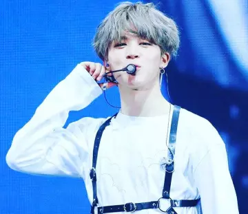 The leather harness worn by Park Jimin (지민) on the account Instagram of @boasts.v.bts