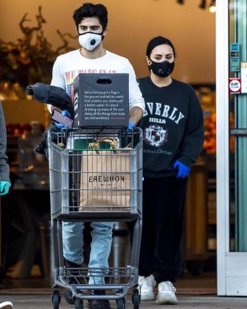 Balenciaga Triple S Clear Sole Sneak­ers worn by Demi Lovato Erewhon April 4, 2020