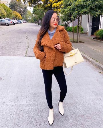 Bb dakota Faux Fur Jack­et of Sasa on the Instagram account @shallwesasa