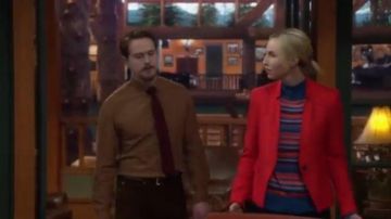 Blue Striped Sweater worn by Mandy Baxter (Molly McCook) in Last Man Standing Season 8 Episode 17