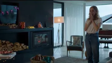Denim Button Crotch Jeans worn by Emily (Sophie Rundle) in The Nest Season 1 Episode 3