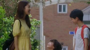 Yel­low Cot­ton Rib­bon Dress worn by Han Ji-hye in The Golden Garden Episode 5