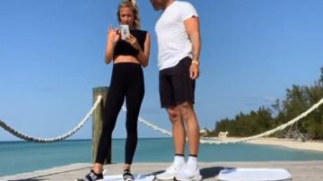 Noir Leggins porté par Kristin Cavallari en Très Cavallari 