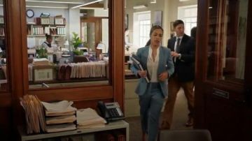Tai­lor Trousers Blue worn by Emily Lopez (Jessica Camacho) in All Rise Season 1 Episode 19