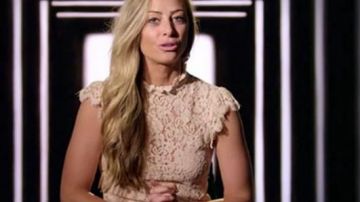 Blush Lace Dress worn by Jessica Batten in Love is Blind