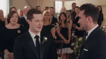 BOSS Slim Fit Contrast-Piping Dress Shirt worn by Patrick Brewer (Noah Reid) in Schitt's Creek (S06E14)